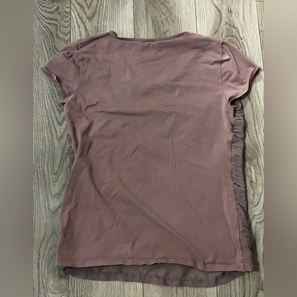 Ann Taylor Elegant Mauve Ruffled Women's Top - Picture 4 of 4